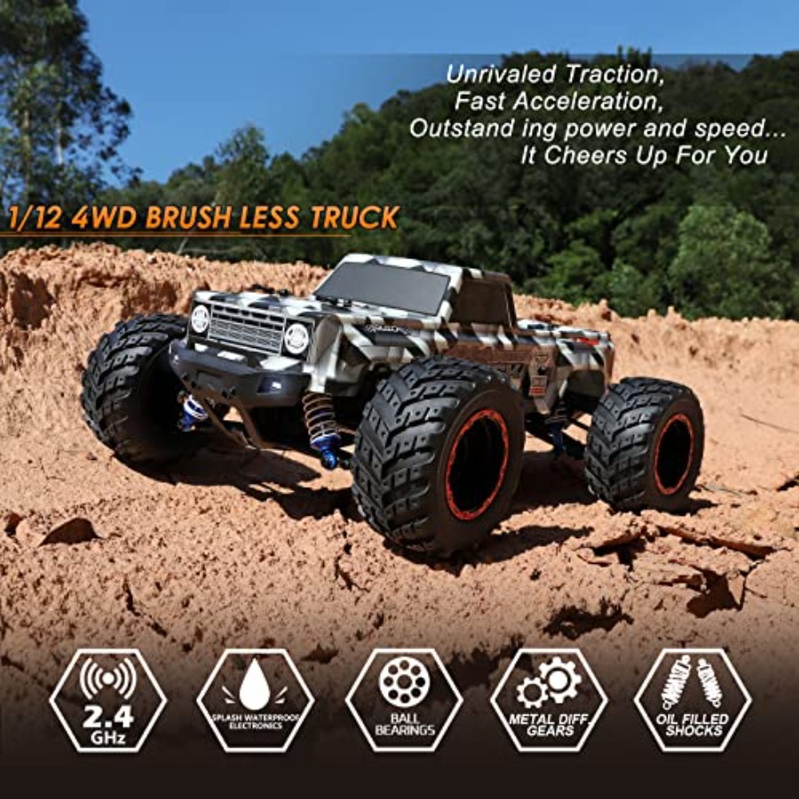 성인 및 소년용 4X4 오프로드 RC 몬스터 트럭, 브 - Rc Hobby Grade Monster Truck 리뷰 및 가격