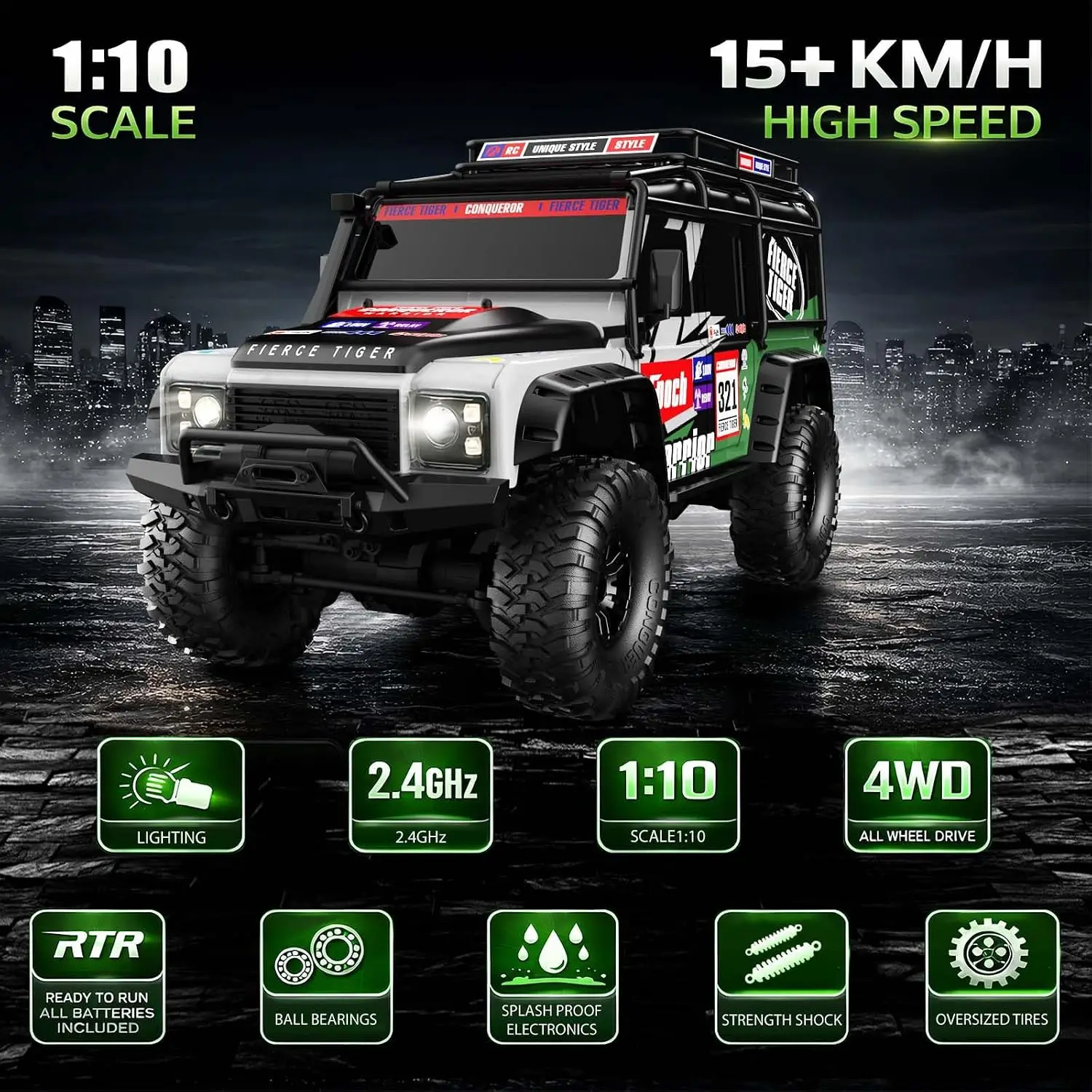 RC 자동차 RC 크롤러 1/10 스케일 RTR 원격  - Rc Hobby Grade Cars 리뷰 및 가격