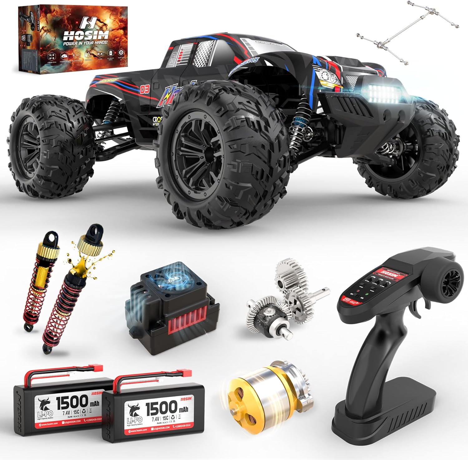 브러시리스 1:10 RC 몬스터 트럭, 성인 및 소년용 - Rc Hobby Grade Monster Truck 리뷰 및 가격