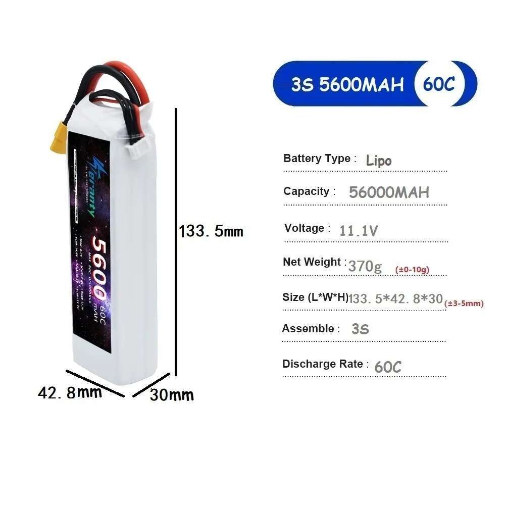 TERANTY 5600mAh 60C 2S 3S 4S 6 - Lipo Battery 4S 리뷰 및 가격