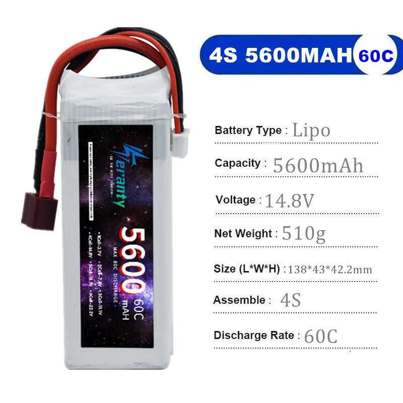 TERANTY 5600mAh 60C 2S 3S 4S 6 - Lipo Battery 4S 리뷰 및 가격