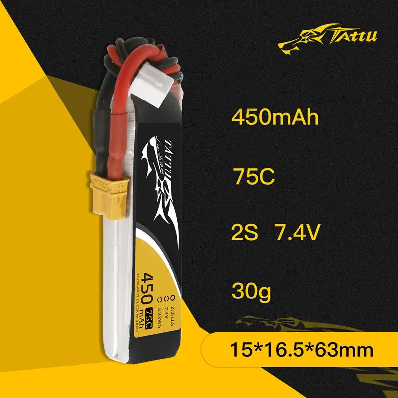 3Pcs 새로운 TATTU 450/500/550mAh  - Lipo Battery 4S 리뷰 및 가격