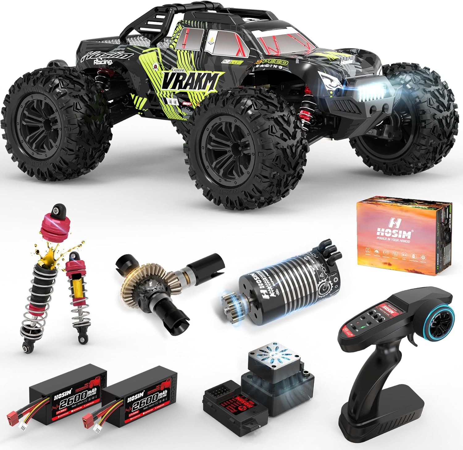 성인용 브러시리스 RC카, 1/10 스케일, 시속 68 - Rc Hobby Grade Monster Truck 리뷰 및 가격