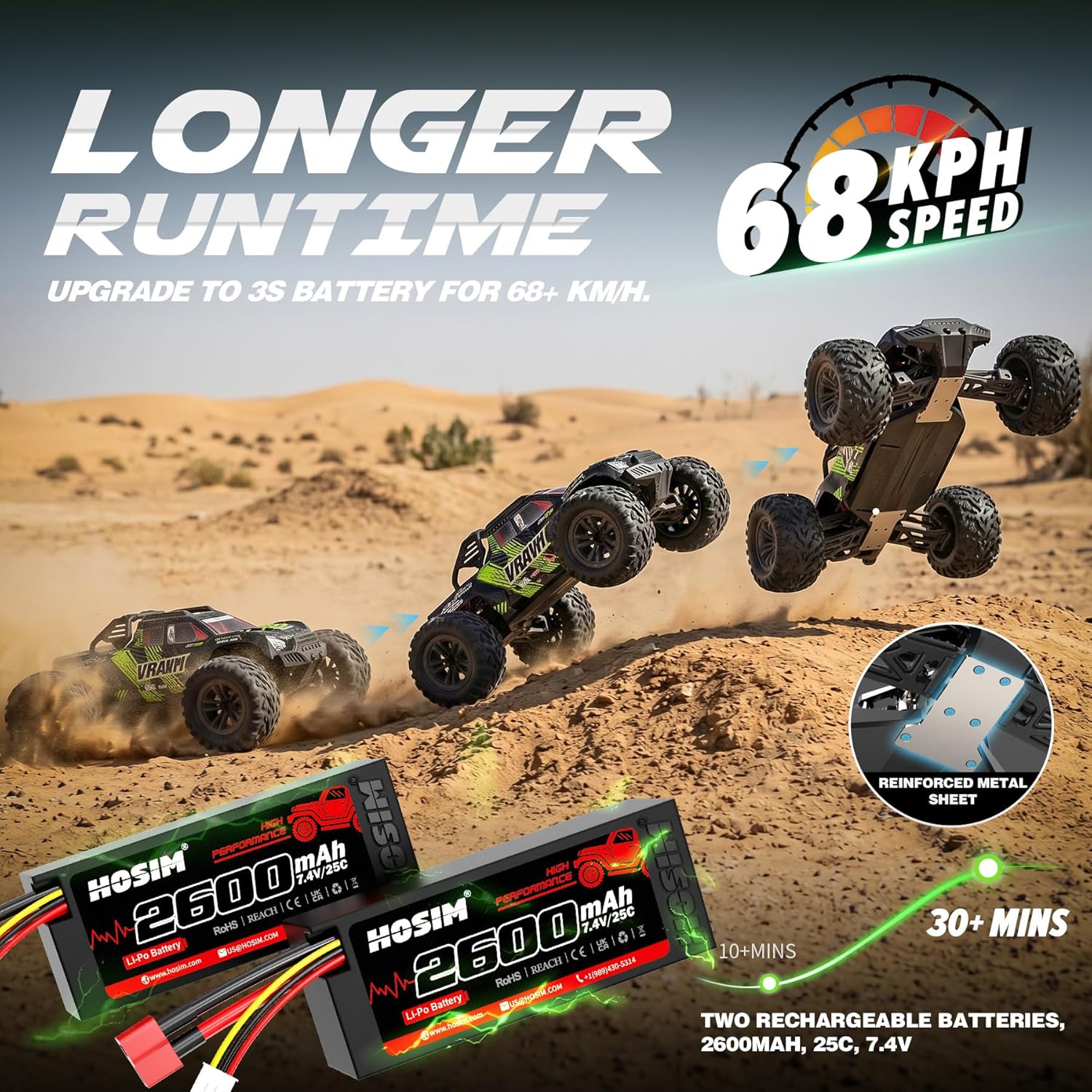 성인용 브러시리스 RC카, 1/10 스케일, 시속 68 - Rc Hobby Grade Monster Truck 리뷰 및 가격